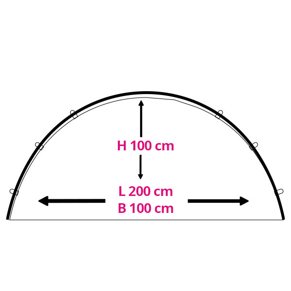 Bestway Strandtent | Bestway | 2 personen | 200 x 100 x 100 (UV bescherming, Blauw) 7075029034 K170112215 - 7