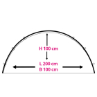 Bestway Strandtent | Bestway | 2 personen | 200 x 100 x 100 (UV bescherming, Blauw) 7075029034 K170112215 - 7