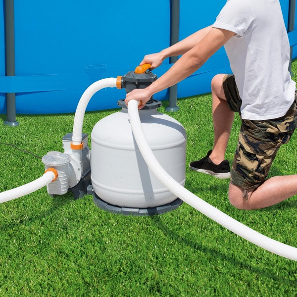 Bestway Zandfilterpomp | Bestway | 9.8 m³/u (Geschikt voor 1100 tot 66.600 liter, Manometer, Chloordispenser, Timer) 7025032066 K170115230 - 5
