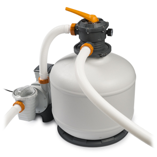 Bestway Zandfilterpomp | Bestway | 9.8 m³/u (Geschikt voor 1100 tot 66.600 liter, Manometer, Chloordispenser, Timer) 7025032066 K170115230 - 1