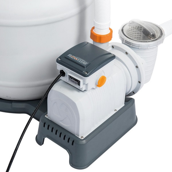 Bestway Zandfilterpomp | Bestway | 9.8 m³/u (Geschikt voor 1100 tot 66.600 liter, Manometer, Timer) 7025032066 K170115230 - 2