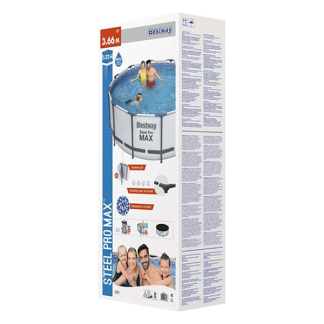 Bestway Zwembad | Bestway | Frame | Ø 366 x 122 cm (Incl. filterpomp, zwembadtrap en afdekhoes) 7020024099 K170106307 - 6
