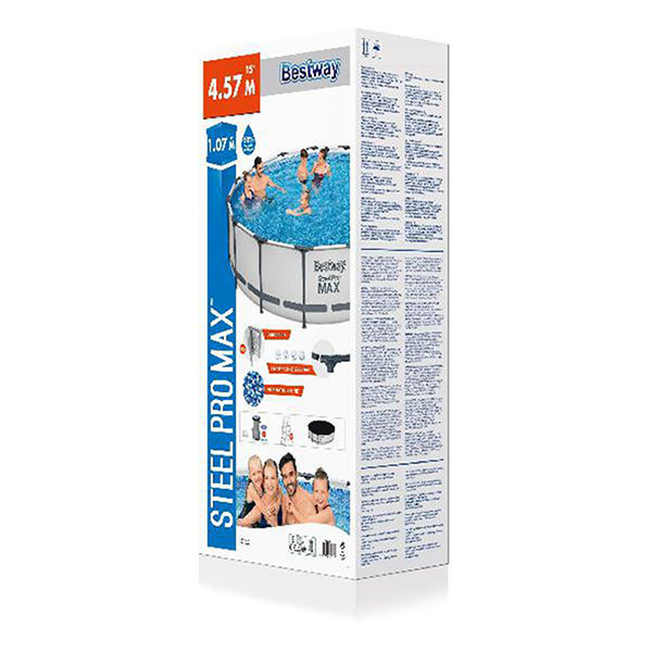 Bestway Zwembad | Bestway | Frame | Ø 457 x 107 cm (Incl. filterpomp, zwembadtrap en afdekhoes) 7020024107 K170106306 - 3