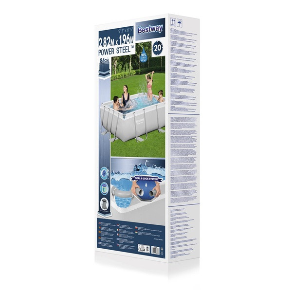 Bestway Zwembad | Bestway | Frame | 282 x 196 x 84 cm (Incl. chloordispenser en filterpomp) 7020024132 K170115469 - 2