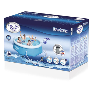 Bestway Zwembad | Bestway | Inclusief filterpomp (Opblaasbaar, Ø 244 cm x 66 cm) SBE00007 K170111814 - 3