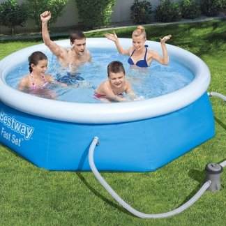 Bestway Zwembad | Bestway | Inclusief filterpomp (Opblaasbaar, Ø 244 cm x 66 cm) SBE00007 K170111814 - 4