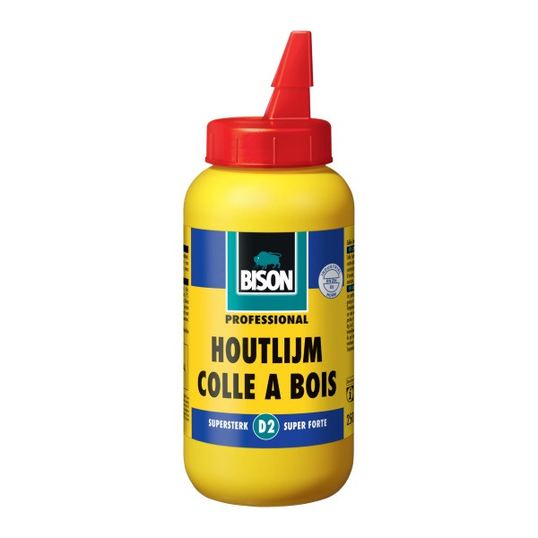 Bison Houtlijm | Bison | Wit (Vochtbestendig, Binnen, Overschilderbaar, D2, 250 gram) 1337100 K100702623 - 1