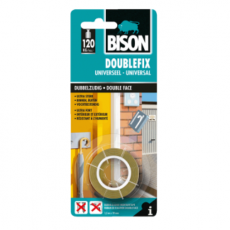 Bison Montagetape | Bison | 1.5 meter (Doublefix, Transparant, Waterbestendig, Binnen/Buiten, 19 mm) 6311829 K100702527 - 1