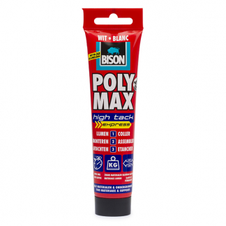Bison Poly Max kit | Bison | Wit (High Tack Express, 165 gram, Sneldrogend, Binnen/Buiten, Waterdicht, Overschilderbaar) 6312640 K100702505 - 