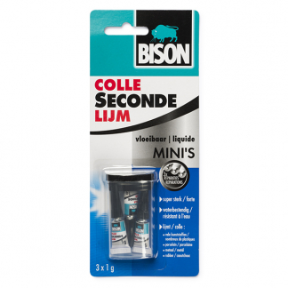 Bison Secondelijm | Bison (Sneldrogend, Extra sterk, 3 x 1 g) 6311922 K100702512 - 