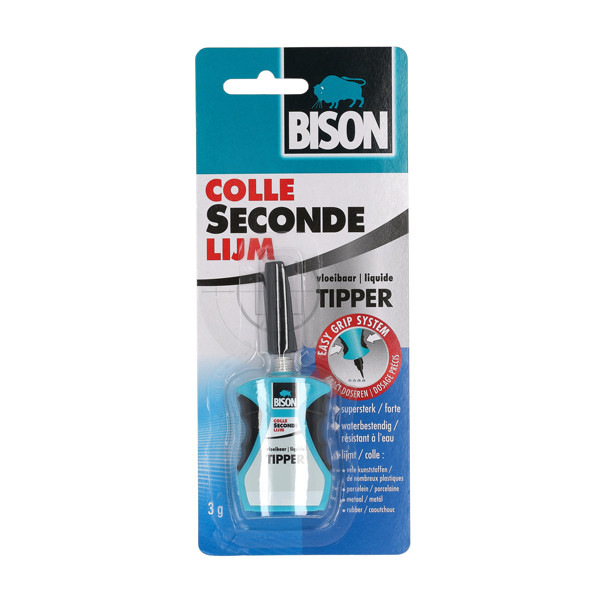 Bison Secondelijm | Bison (Tipper, Sneldrogend, Extra sterk, Waterbestendig, 3 g) 6302066 K100702618 - 1
