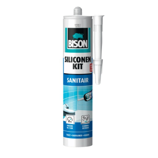 Bison Siliconenkit | Bison | Wit (Vochtbestendig, Elastisch, 300 ml) 1491325 K100702607 - 1