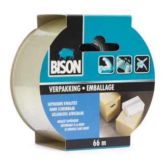 Bison Verpakkingstape | Bison | 66 meter (Transparant, 50 mm) 6311843 K100702526 - 