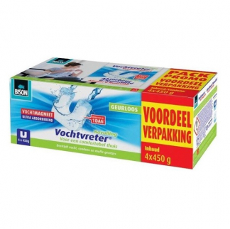 Bison Vochtvreter navulling | Bison | Magneet (Neutraal, 450 gram, 4 stuks) 6314044 K170101319 - 1