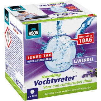 Bison Vochtvreter navulling | Bison | Tabs (Lavendel, 2 x 100 gram) 6313271 K170101372 - 