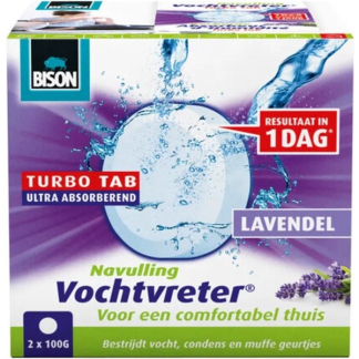 Bison Vochtvreter navulling | Bison | Tabs (Lavendel, 2 x 100 gram) 6313271 K170101372 - 