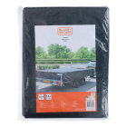 Black & Decker Afdekzeil | BLACK+DECKER | 3 x 4 meter (90 gr/m2, Zwart, Waterdicht) 871125223594 K180107529 - 3