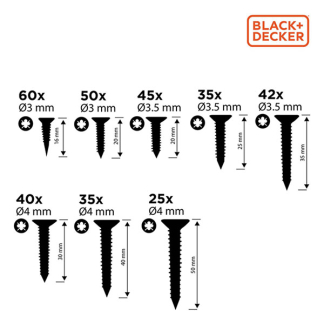 Black & Decker Assortimentsdoos met schroeven | BLACK + DECKER | 332 stuks 871125223826 K100702787 - 3