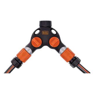 Black & Decker Koppelstuk tuinslang | BLACK + DECKER | 3/4 inch (Auto waterstop, Splitser) 871125223571 K170505390 - 2