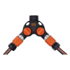 Black & Decker Koppelstuk tuinslang | BLACK + DECKER | 3/4 inch (Auto waterstop, Splitser) 871125223571 K170505390 - 2