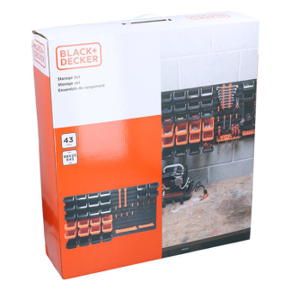 Black & Decker Opbergsysteem | BLACK+DECKER | 98 × 23 × 43 cm (43 delig, Opbergbakjes, Haken, Houders, Modulair) 871125223943 K101303029 - 7