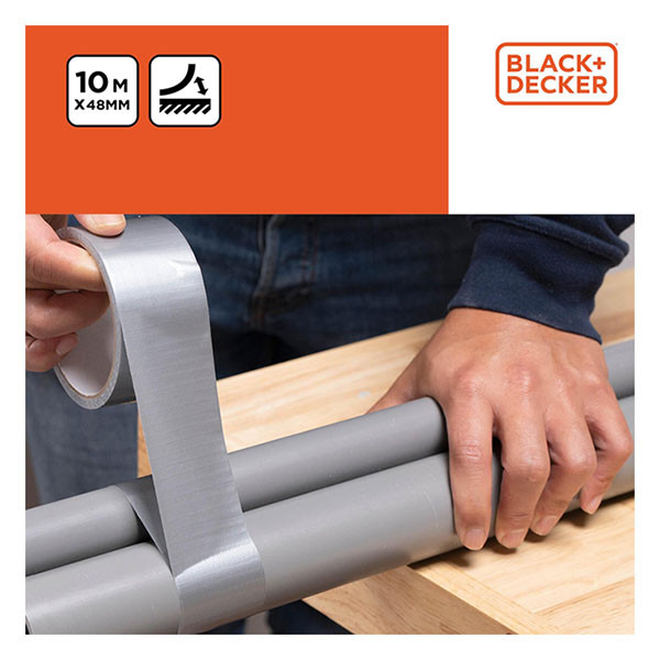 Black & Decker Reparatietape | BLACK+DECKER | 10 meter (Waterdicht, Binnen/Buiten, 48 mm) 871125223872 K100702794 - 3