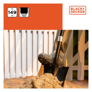Black & Decker Schep | BLACK + DECKER | 149 cm (Vierkante kop, Glasvezel, Roestvrij) 871125223444 K170113392 - 3