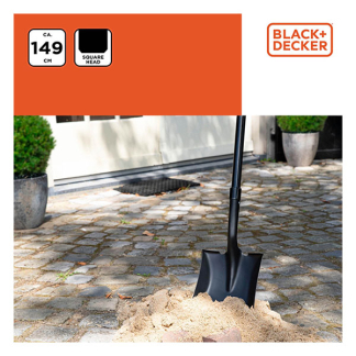 Black & Decker Schep | BLACK + DECKER | 149 cm (Vierkante kop, Glasvezel, Roestvrij) 871125223444 K170113392 - 4