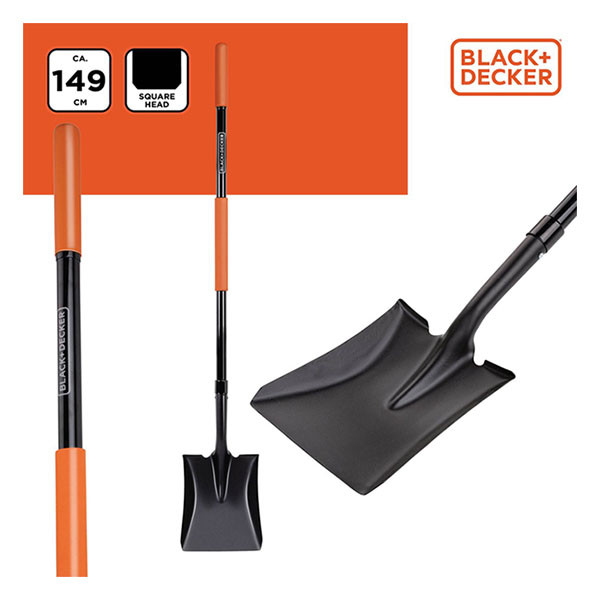 Black & Decker Spade | BLACK + DECKER | 149 cm (Vierkante kop, Glasvezel, Roestvrij) 871125223444 K170113392 - 5