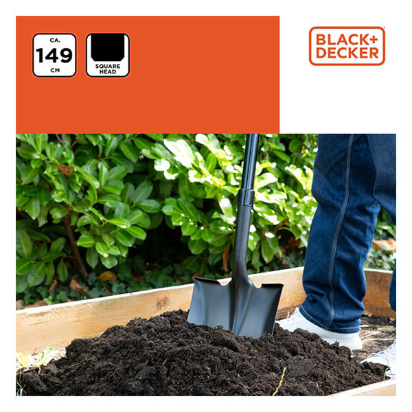 Black & Decker Spade | BLACK + DECKER | 149 cm (Vierkante kop, Glasvezel, Roestvrij) 871125223444 K170113392 - 6