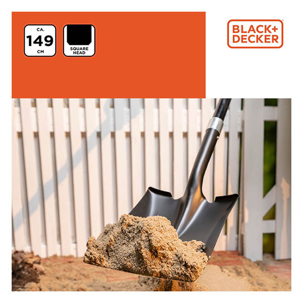 Black & Decker Spade | BLACK + DECKER | 149 cm (Vierkante kop, Glasvezel, Roestvrij) 871125223444 K170113392 - 7