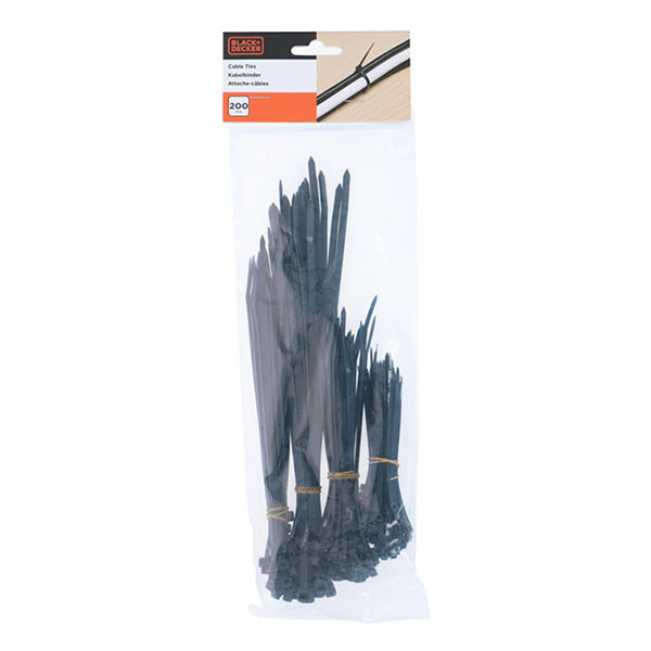Black & Decker Tie wrap | BLACK+DECKER | 120 x 2 mm (200 stuks, Zwart) 871125223991 K100702799 - 5