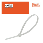Black & Decker Tie wrap | BLACK+DECKER | 300 x 3.6 mm (100 stuks, Zwart) 871125223980 K100702797 - 2