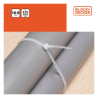 Black & Decker Tie wrap | BLACK+DECKER | 300 x 3.6 mm (100 stuks, Zwart) 871125223980 K100702797 - 4