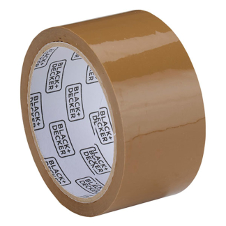 Black & Decker Verpakkingstape | BLACK+DECKER | 50 meter (Transparant, Bruin, 48 mm) 871125223874 K100702793 - 1