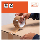 Black & Decker Verpakkingstape | BLACK+DECKER | 50 meter (Transparant, Bruin, 48 mm) 871125223874 K100702793 - 3