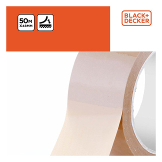 Black & Decker Verpakkingstape | BLACK+DECKER | 50 meter (Transparant, Bruin, 48 mm) 871125223874 K100702793 - 4