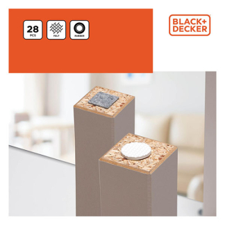 Black & Decker Vilt | BLACK+DECKER | 28 stuks (Diverse vormen en maten, Zelfklevend) 871125223998 K100702832 - 3