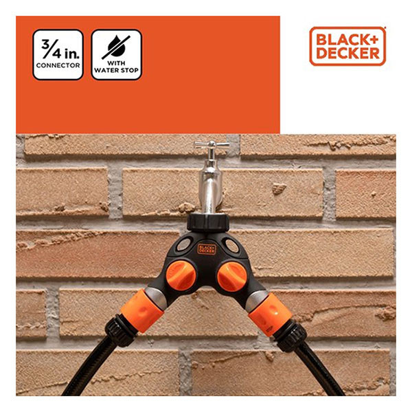 Black & Decker Waterverdeler | BLACK + DECKER | 2-weg (3/4”, Waterstop, Powergrip) 871125223571 K170505390 - 5