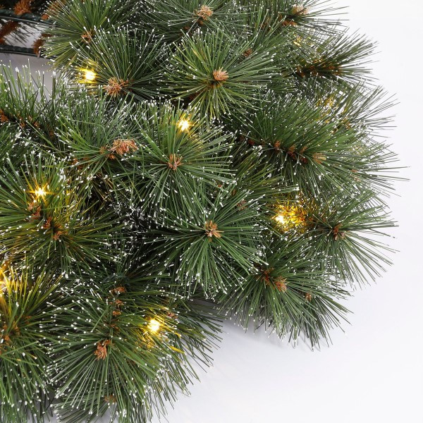 Black Box Kerstkrans | Black Box | Glendon | Ø 45 cm (20 leds, Bevroren, Batterijen, Binnen/Buiten) 1015815 K151100104 - 4