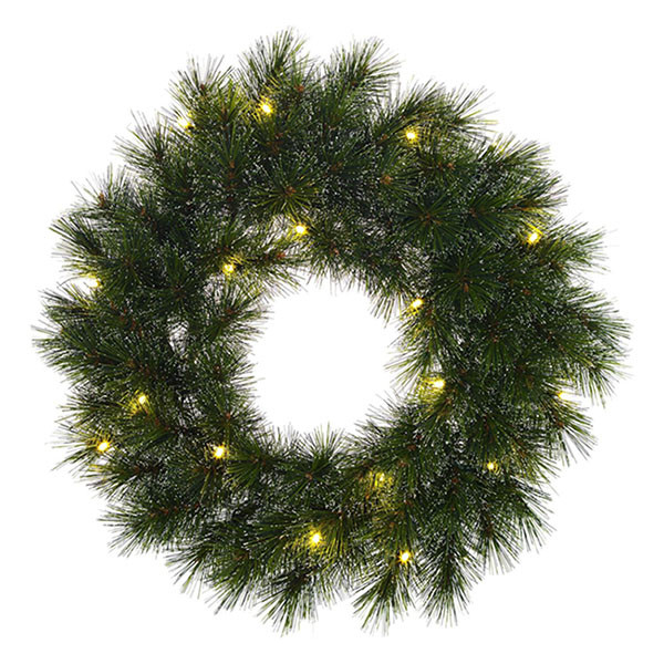 Black Box Kerstkrans | Black Box | Glendon | Ø 60 cm (30 leds, Bevroren, Batterijen, Binnen/Buiten) 1015816 K151100105 - 1