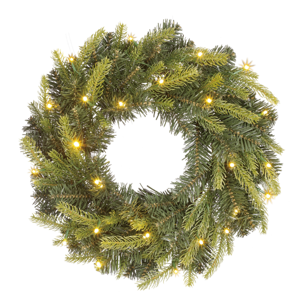 Black Box Kerstkrans | Black Box | Grimshaw | Ø 45 cm (25 leds, Timer, Batterijen, Binnen) 1183883 K151100134 - 1