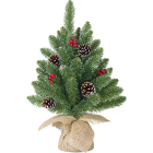 Black Box Kunstkerstboom | Black Box | Creston | 45 cm (Groen, Bevroren, Besjes, Dennenappels, Jute voet, Binnen) 1015798 K151100112 - 1