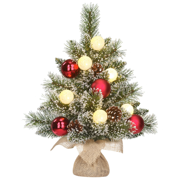 Black Box Kunstkerstboom | Black Box | Kaprun | 45 cm (8 leds, Besneeuwd, Decoratie, Timer, Batterijen, Binnen) 1166291 K151100123 - 1