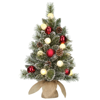 Black Box Kunstkerstboom | Black Box | Kaprun | 60 cm (15 leds, Besneeuwd, Timer, Batterijen, Binnen) 1166292 K151100122 - 1