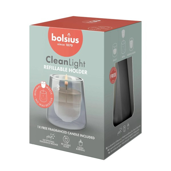 Bolsius CleanLight Starterkit | Cypress & Amber (Navulbaar, Plantaardige wax, 20 branduren) 101925020401 K150303298 - 3