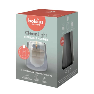 Bolsius CleanLight Starterkit | Cypress & Amber (Navulbaar, ScentMax, Palmolievrij, 24 branduren) 101924020401 K150303298 - 3