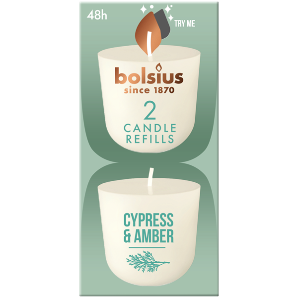 Bolsius CleanLight navulling | Grapefruit & Ginger (Plantaardige wax, Tot 20 branduren, 2 stuks) 101925030586 K150303270 - 1
