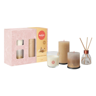 Bolsius Geschenkset | Bolsius | Home Sweet Home | Set van 4 (Goud/Wit) 103693281583 K150303478 - 2