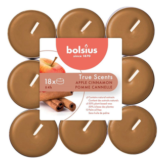 Bolsius Geurtheelichten | Bolsius | Apple Cinnamon | 18 stuks (True Scents, Plantaardige wax, 4 branduren) 101926943495 K150303291 - 1